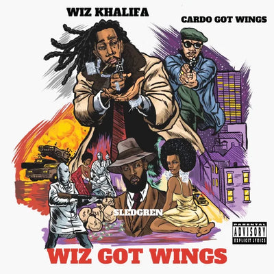 Music print | Wiz Khalifa & Cardo Got Wings & Sledgren - Wiz Got Wings